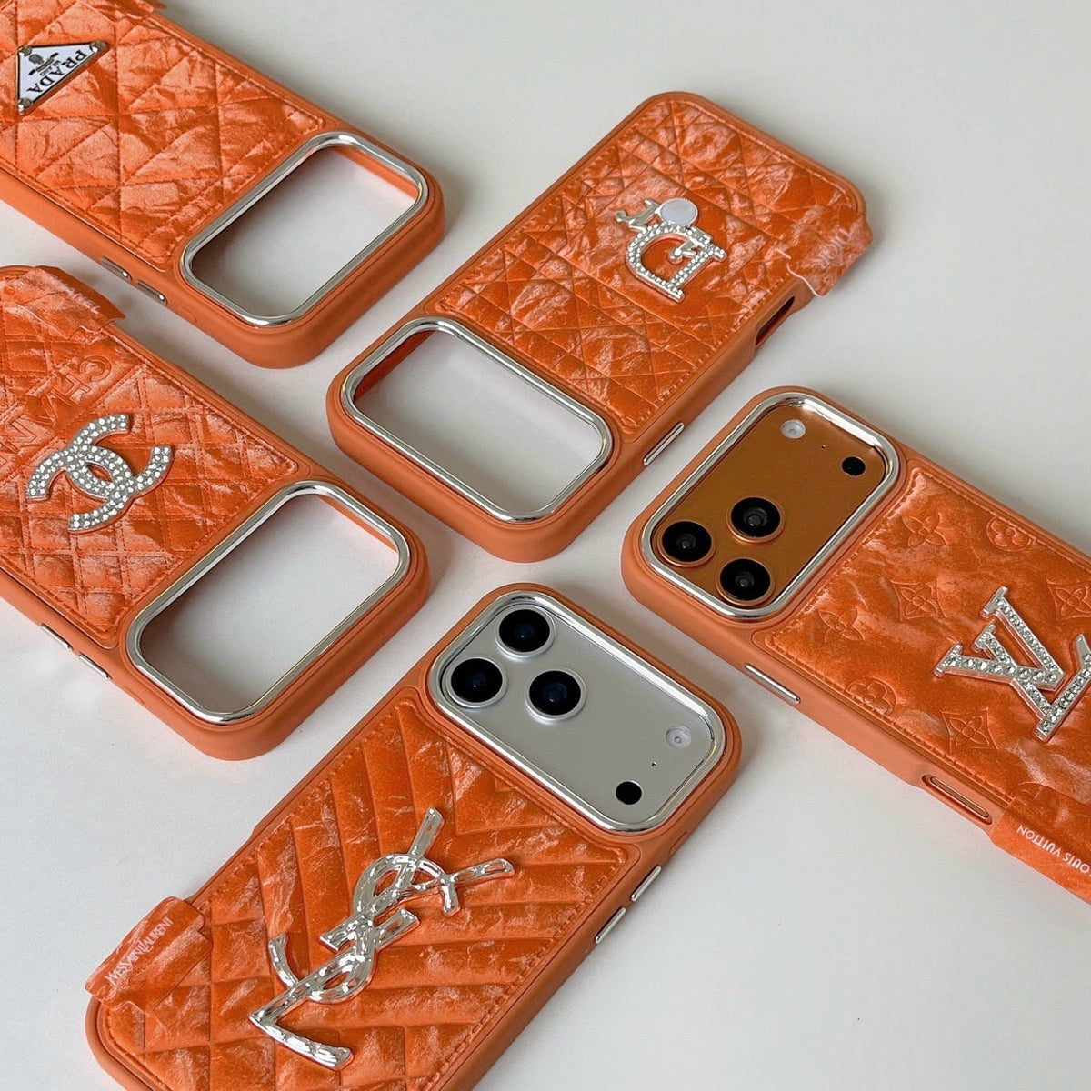 Luxury Monogram Protective iPhone Case - LV / For iPhone 15 Pro Max | Luxury Protective Case with Raised Lens Bezel