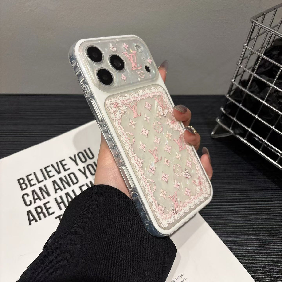 High-Impact Resistant Protective iPhone Case - For iPhone 15 Pro Max | Luxury Protective Case with Raised Lens Bezel