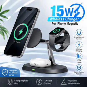 3-in-1 Magnetic Wireless Charging Stand