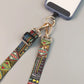 Retro Pattern Crossbody Phone Strap