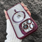 Magnetic Camera Ring Stand Case with Lens Protector - Red