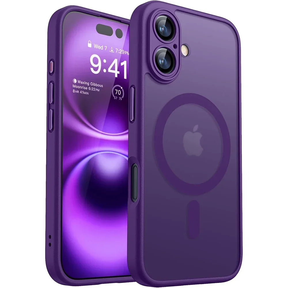Translucent Magnetic Armor Case - Dark Purple