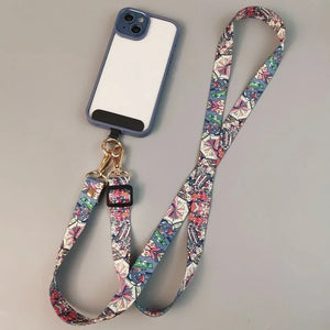 Retro Pattern Crossbody Phone Strap