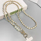 Pearl & Leather Chain Phone Strap