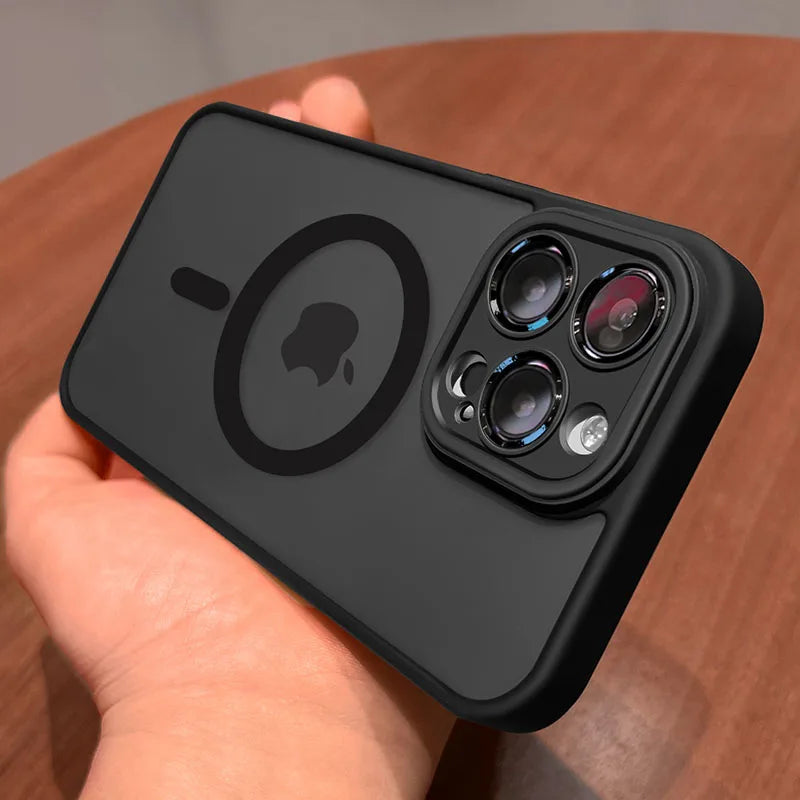 Matte Armor Magnetic Case with Camera Guard - Black