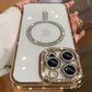 Glitter Rhinestone Magnetic Case - Gold