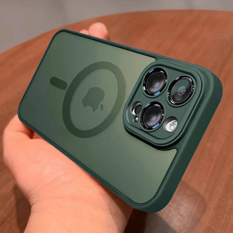 Matte Armor Magnetic Case with Camera Guard - Green